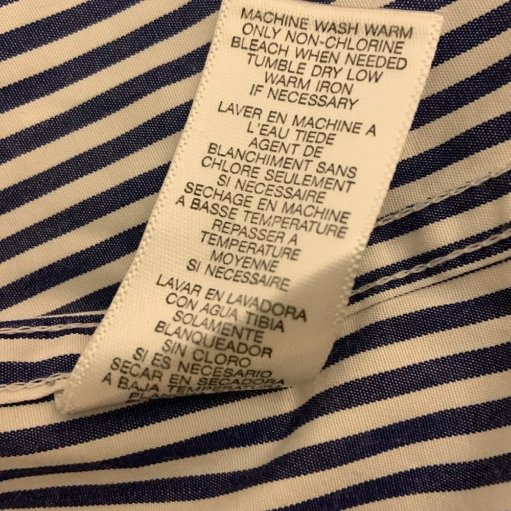 MICHAEL Michael Kors blue and white pinstripes shirt. - Picture 11 of 12